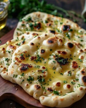 Olive and Garlic Naan