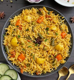 Vegetable Biriyani (Served with Raita)